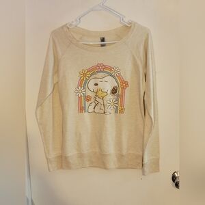 Snoopy Cream Women's Sweatshirt Size Small